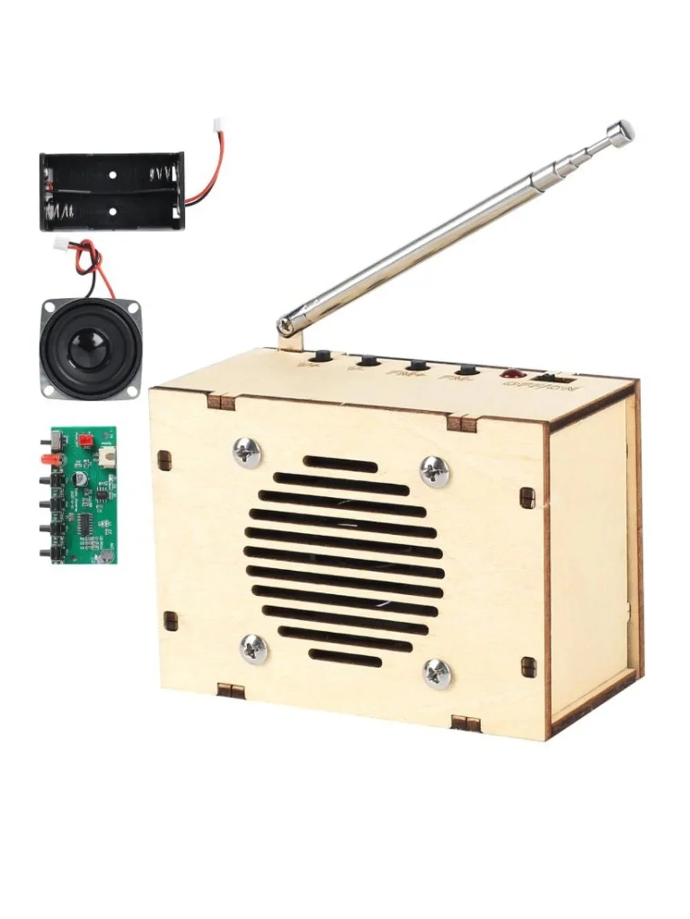 STEM Kit – DIY Build A Mini FM Speaker Radio, Ages 8+ *OPEN BOX* COMPLETE